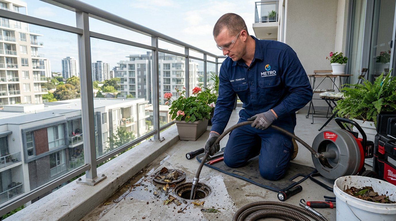 Balkon Gideri Açma için tesisat ve gider uygulaması